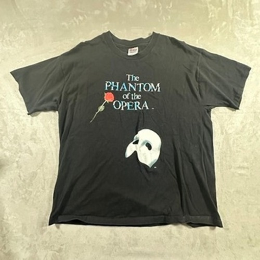 Hanes Heavyweight T-Shirt Mens Vintage Phantom of the Opera Made in USA XL Black